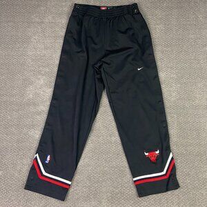 Vintage Nike Chicago Bulls Tear Away Basketball Pants Men's Large Black NBA